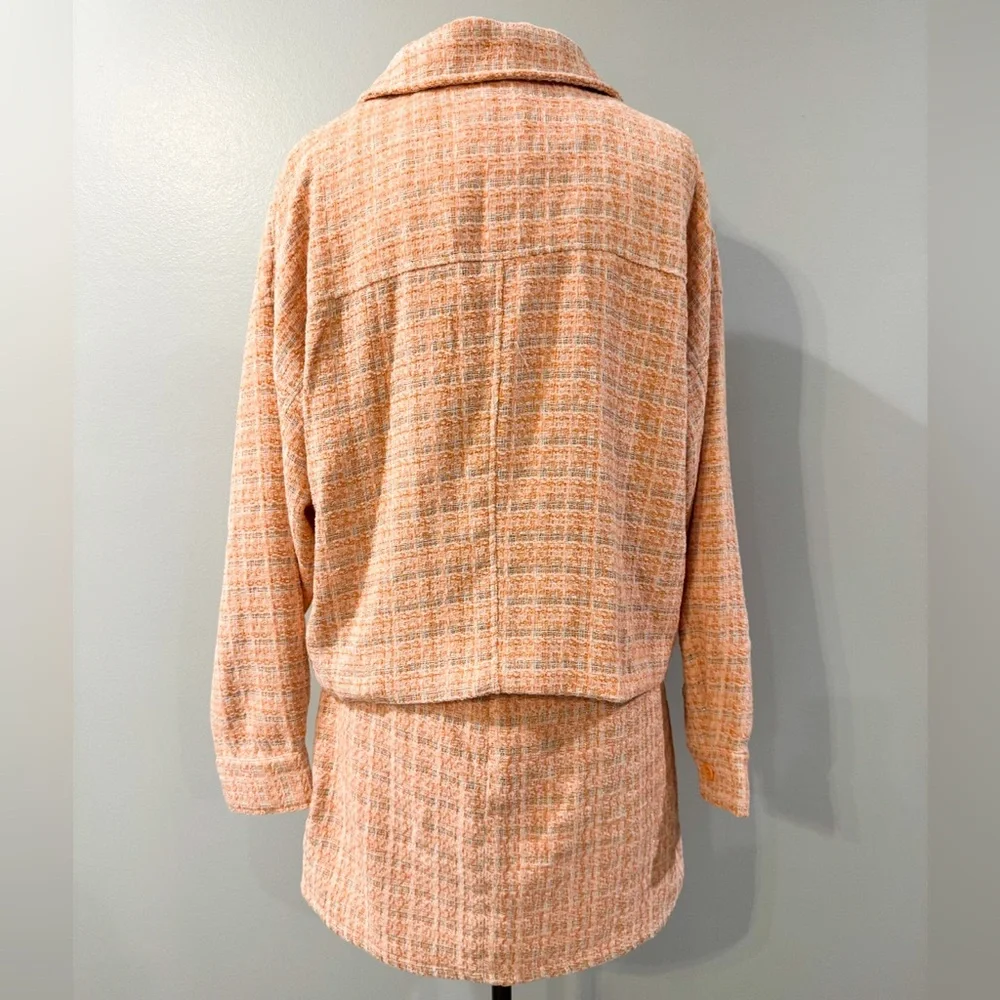 LE LIS peach tweed skirt and blazer NWT - Picture 2 of 8